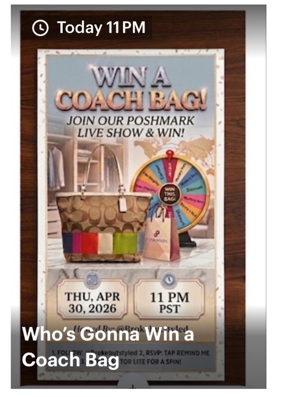 WHOS GONNA WIN A COACH BAG